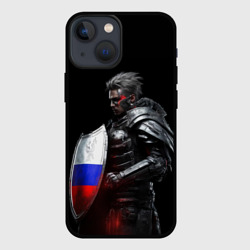 Чехол для iPhone 13 mini Воин с щитом России