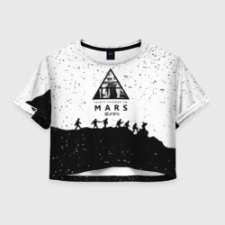 Женская футболка Crop-top 3D Thirty seconds to mars Jared Leto music