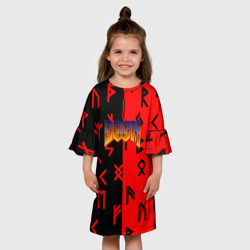 Детское платье 3D Дум палач рока символика - фото 2