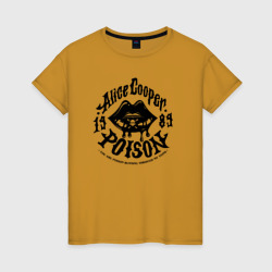 Женская футболка хлопок Alice Cooper poison