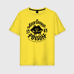 Женская футболка хлопок Oversize Alice Cooper poison
