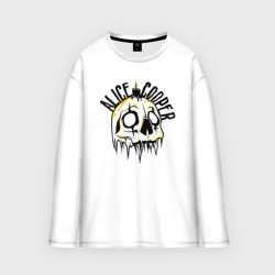 Мужской лонгслив oversize хлопок Skull Alice Cooper