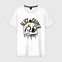Мужская футболка хлопок Skull Alice Cooper