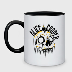 Кружка двухцветная Alice Cooper skull