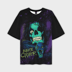 Мужская футболка oversize 3D Alice Cooper snake