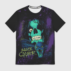 Мужская футболка 3D Alice Cooper snake