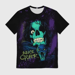 Мужская футболка 3D Alice Cooper snake
