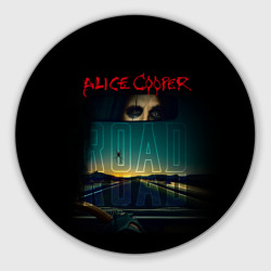 Круглый коврик для мышки Album road Alice Cooper