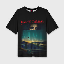 Женская футболка oversize 3D Album road Alice Cooper