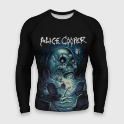 Мужской рашгард 3D Night skull Alice Cooper