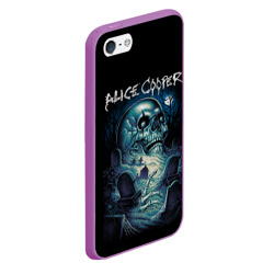 Чехол для iPhone 5/5S матовый Night skull Alice Cooper - фото 2