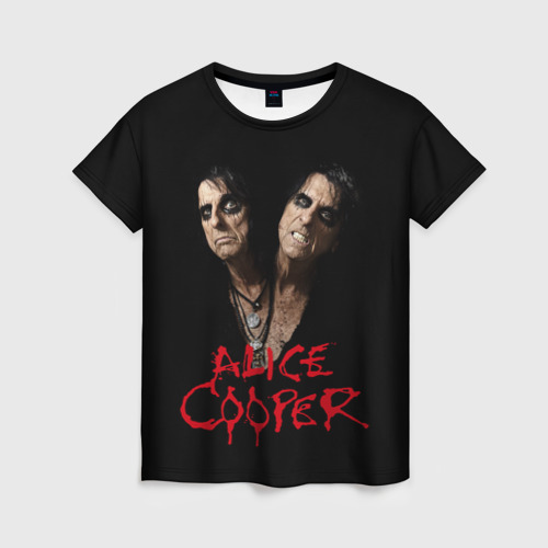 Женская футболка с принтом Alice Cooper paranormal, вид спереди №1