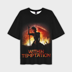 Мужская футболка oversize 3D Within Temptation Sharon