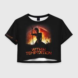 Женская футболка Crop-top 3D Within Temptation Sharon