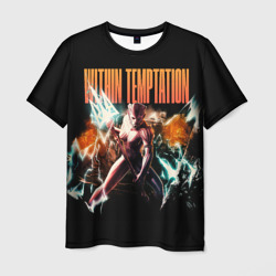 Мужская футболка 3D Within Temptation  the fire within