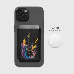 Картхолдер Magsafe магнитный Гитара в неоновом огне - фото 2