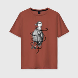 Scratchy – Женская футболка хлопок Oversize с принтом купить со скидкой в -16%