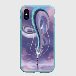 Чехол для iPhone XS Max матовый Унесенные призраками- дракон и девочка