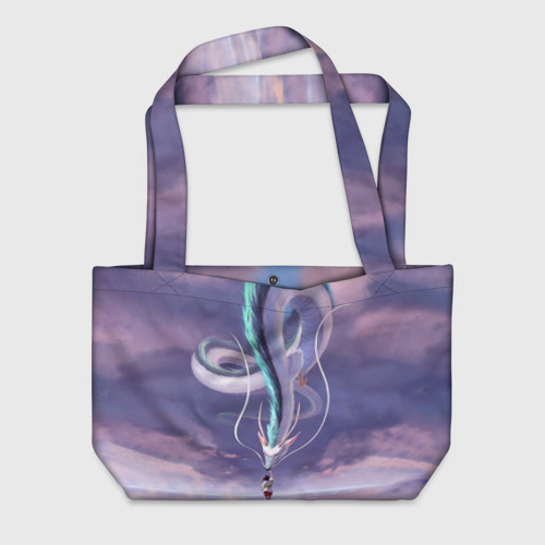 Пляжная сумка 3D Унесенные призраками- дракон и девочка