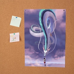 Постер Унесенные призраками- дракон и девочка - фото 2