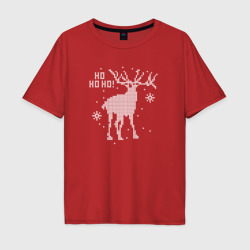Screaming deer – Мужская футболка хлопок Oversize с принтом купить со скидкой в -16%