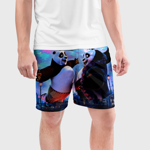 Мужские шорты спортивные Кунг-фу Панда Friend, цвет 3D печать - фото 3