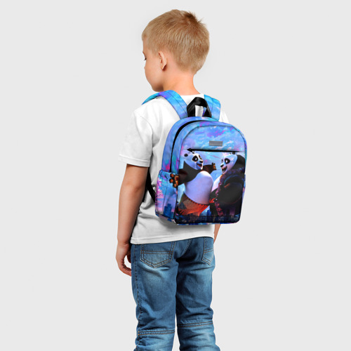 Детский рюкзак 3D с принтом Кунг-фу Панда Friend, фото на моделе #1