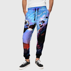 Кунг-фу Панда дружеское объятие – Мужские брюки 3D с принтом купить