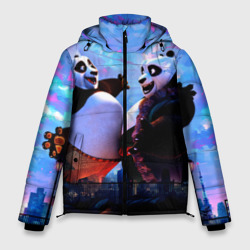 Кунг-фу Панда дружеское объятие – Мужская зимняя куртка 3D с принтом купить