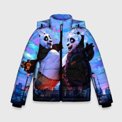 Кунг-фу Панда дружеское объятие – Зимняя куртка для мальчиков 3D с принтом купить