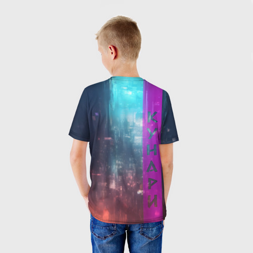 Детская футболка 3D Девушка кунари, цвет 3D печать - фото 4