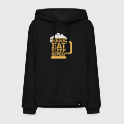 Мужская толстовка хлопок Beer eat sleep repeat