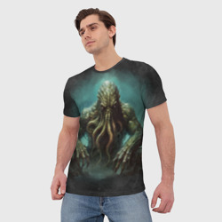 Мужская футболка 3D Древний мифический бог Ктулху - фото 2