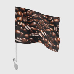 Флаг для автомобиля Кофейные зёрна крупный паттерн