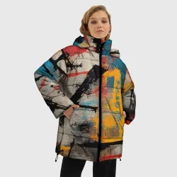 Женская зимняя куртка Oversize Стритарт революция - фото 2