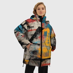 Женская зимняя куртка Oversize Стритарт революция - фото 2