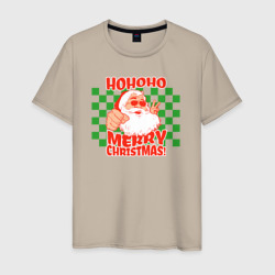 Мужская футболка хлопок Хипстер Санта Клаус