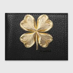 Обложка для студенческого билета Золотой лист клевера for good luck 