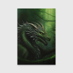 Обложка для паспорта матовая кожа Зеленый  дракон символ 2024