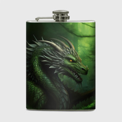 Фляга Зеленый  дракон символ 2024