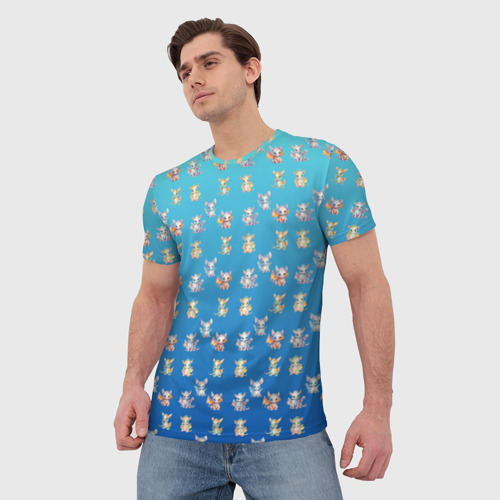 Мужская футболка 3D с принтом Самый милый дракон, фото на моделе #1