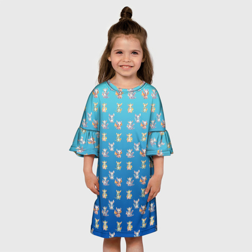 Детское платье 3D с принтом Самый милый дракон, вид сбоку #3