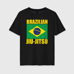 Женская футболка хлопок Oversize Brazilian jiu-jitsu