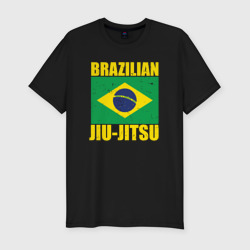 Мужская футболка хлопок Slim Brazilian jiu-jitsu