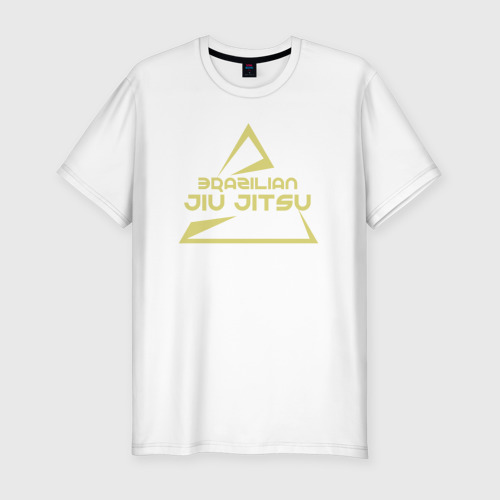 Мужская футболка хлопок Slim с принтом Jiu-jitsu brazil, вид спереди #2