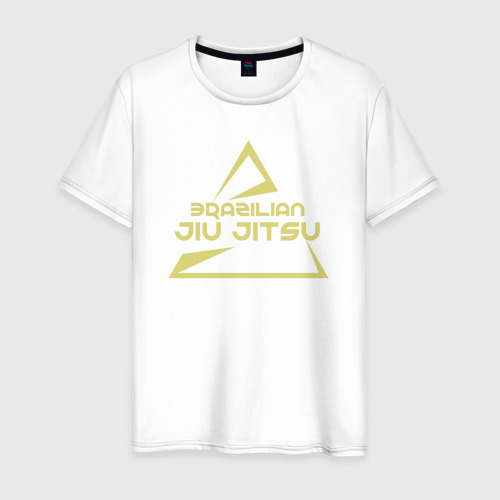 Мужская футболка из хлопка с принтом Jiu-jitsu brazil, вид спереди №1