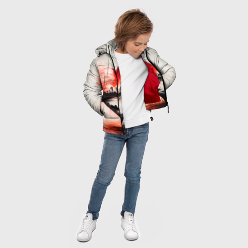 Зимняя куртка для мальчиков 3D Сердце города, цвет красный - фото 5
