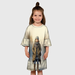 Детское платье 3D Юная путешественница - фото 2