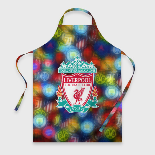 Фартук 3D Liverpool  все logo неон