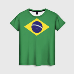 Женская футболка 3D Бразилия флаг